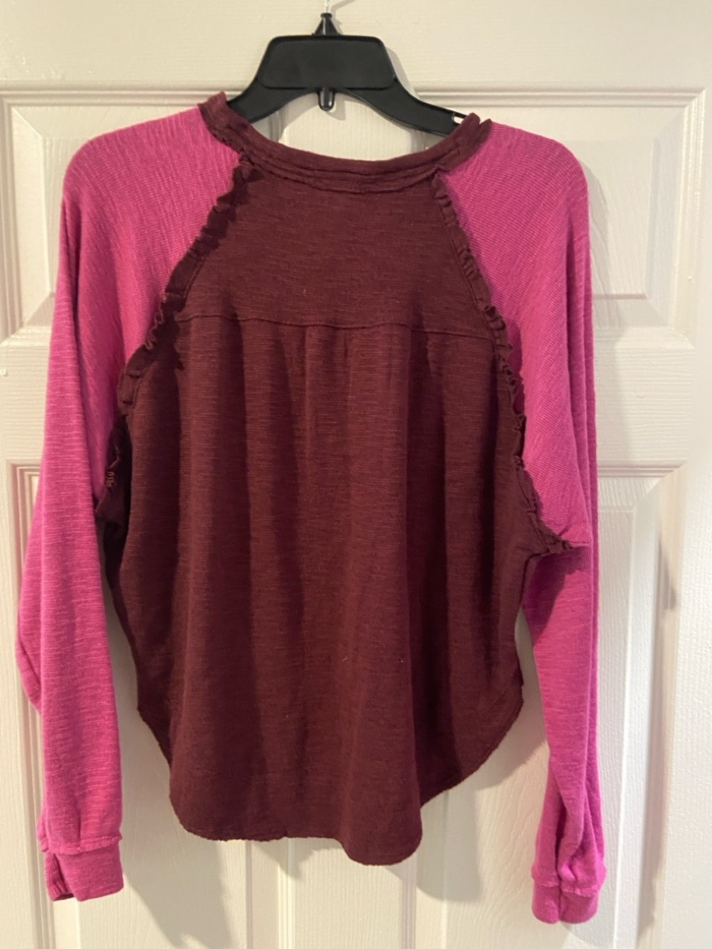 Pilcro Ruffled Raglan Thermal Top - Picture 5 of 7